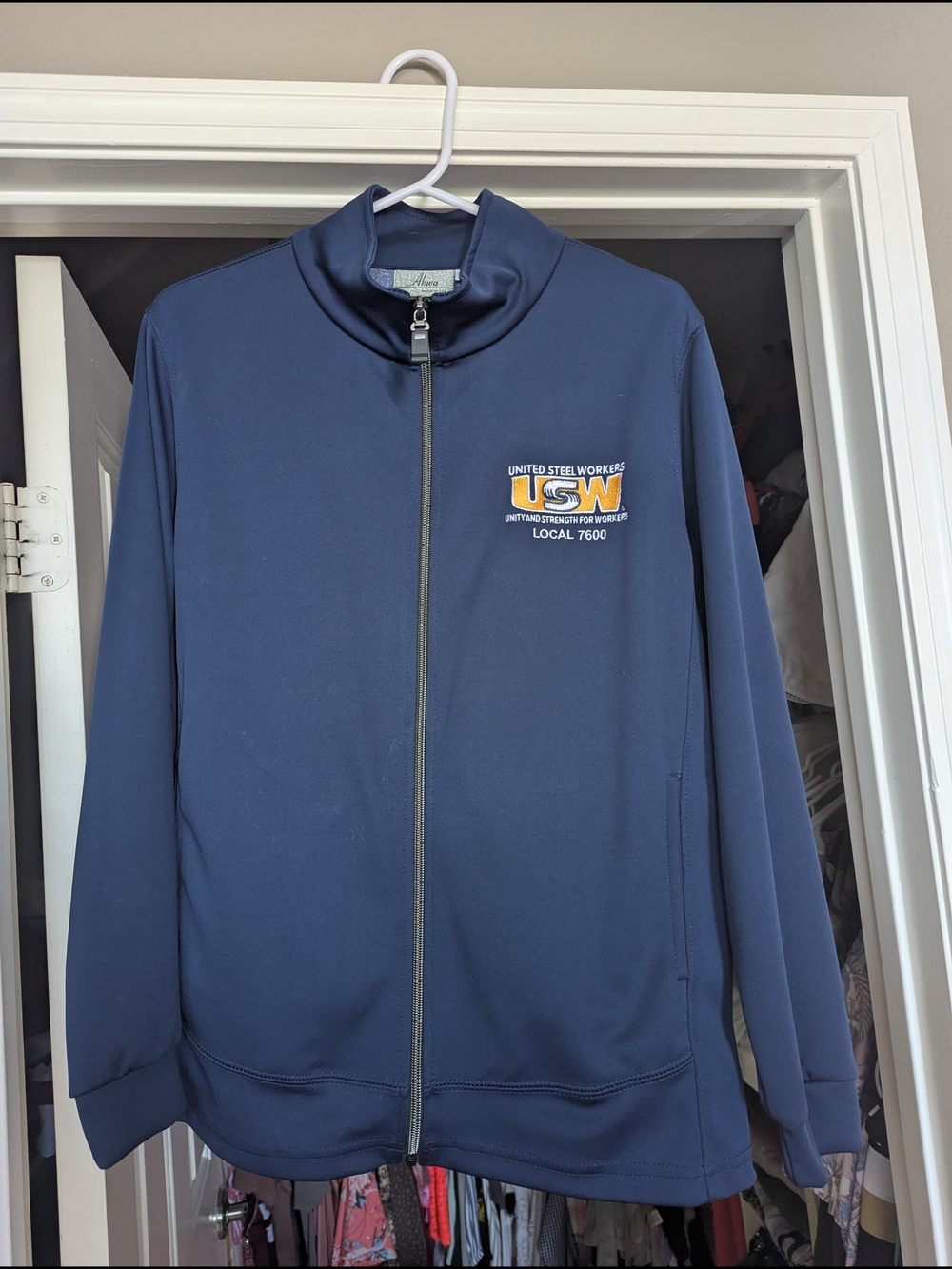 United Steelworkers Navy Full-Zip Jacket with Embroidered Logo 7600